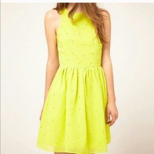 ASOS Lime Green Skater Skirt: US 6